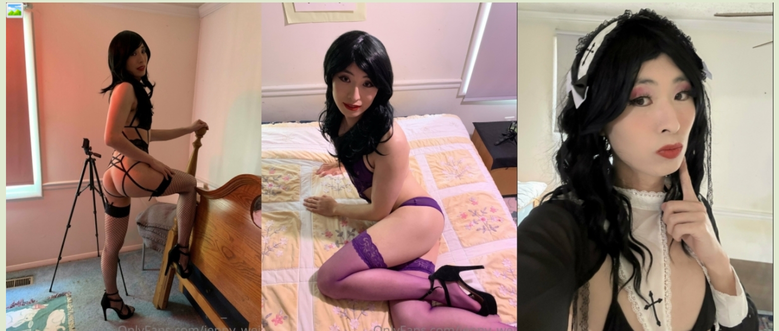 最新硬核媚黑！OF黑奴母狗，留学生伪娘【魏珍妮】福利,黑人白人越猛越好，一菊双屌3P肉搏