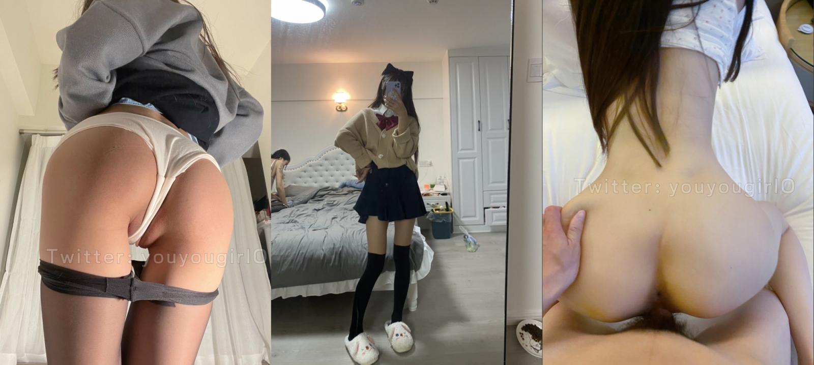 极品筷子腿，萝莉风可爱嫩妹又又又又鸭 推特私拍8套，自摸啪啪各种制服诱惑，非常小母狗