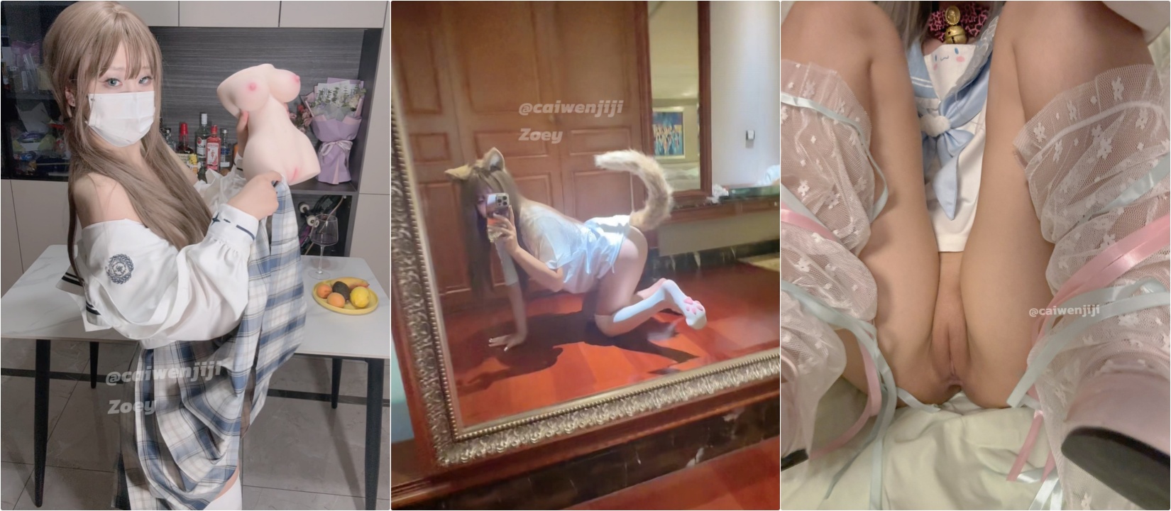 清纯反差小萝莉⚡跟主人偷偷在停车场做爱，不敢叫大声，小狗被后入，小狗的屁屁都是主人的巴掌印