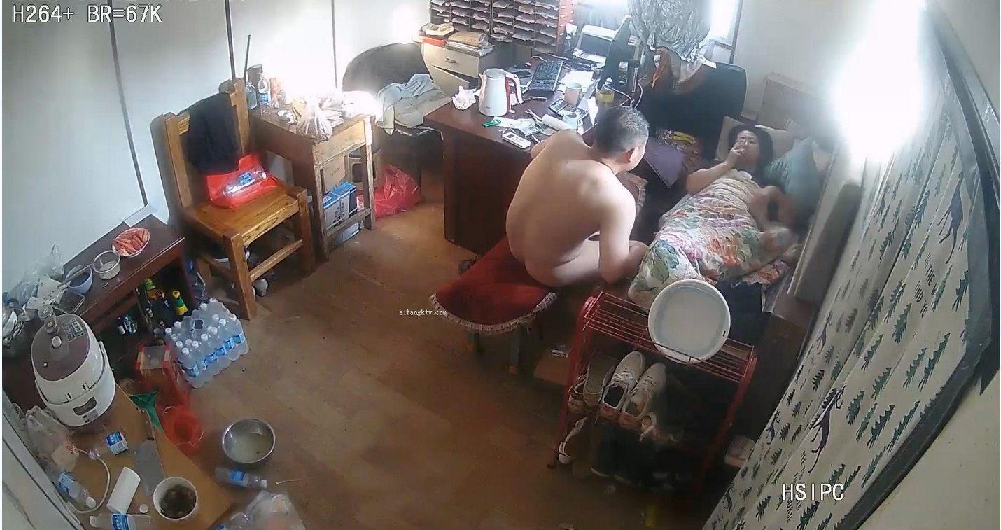 办公楼监控破解 偷窥中年老板和女助理多次在办公室啪啪