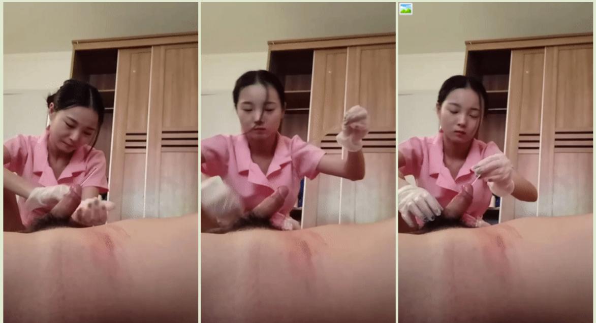 ❤️猎奇❤️广西美女护士❤️白甜给男友治疗前列腺的另类方式❤️30公分超长玻璃棒深插马眼！看着都疼！