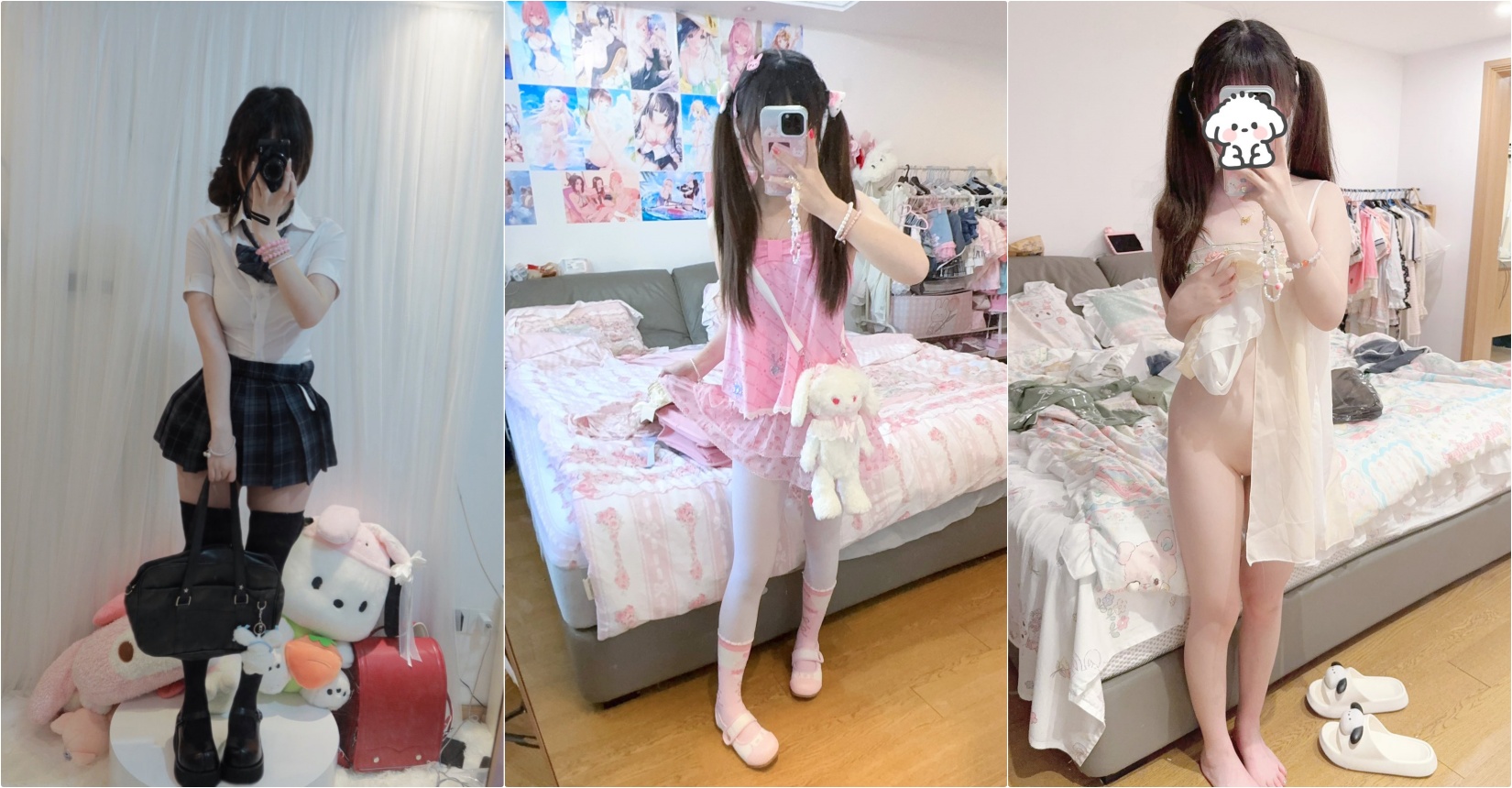 “被哥哥拽着双马尾后入了呜呜 大屁股全自动哦,看着面前的反光镜被后入了…好羞耻”⚡可爱清纯小母狗萝莉