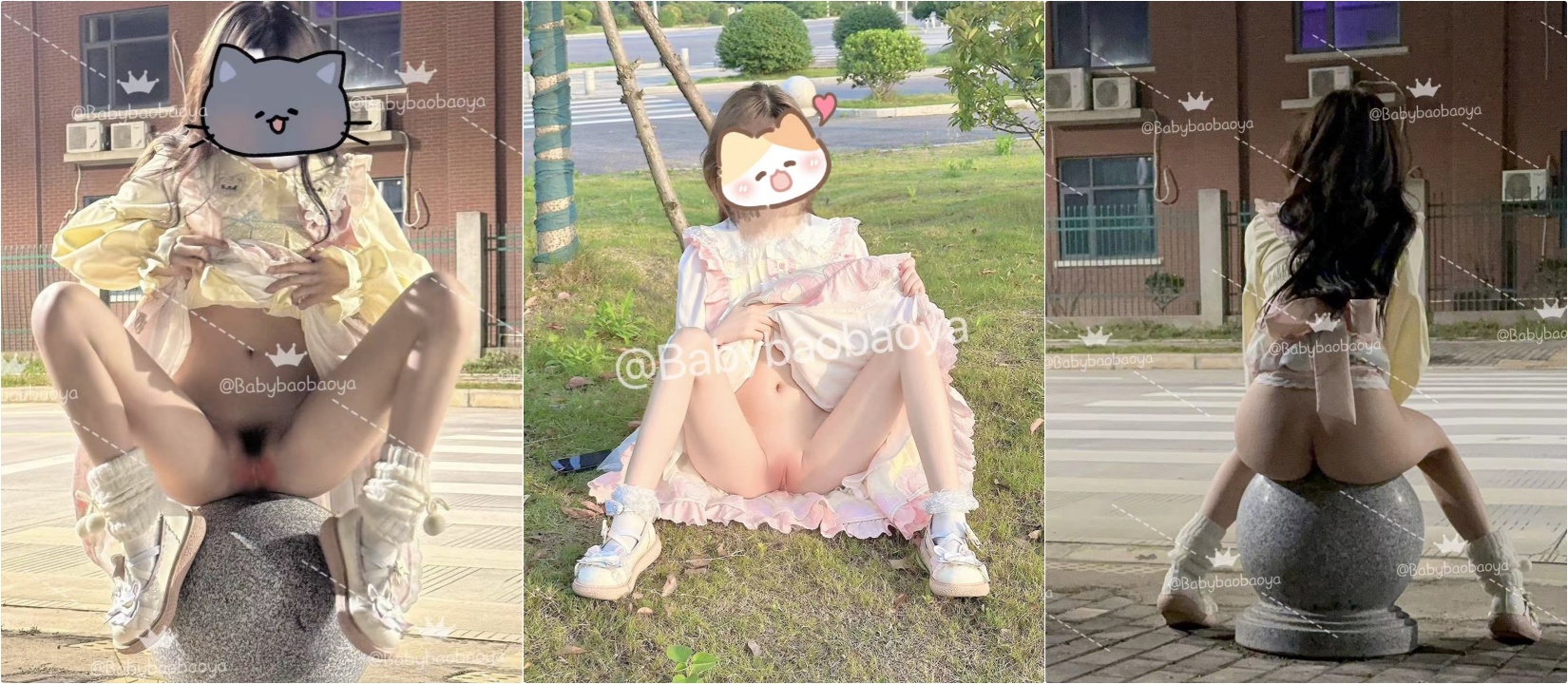 “呜呜，怎么可以在我出去露出的时候被发现然后让我跟他口啊，被后入了，好深啊！”⚡超反差的白嫩小母狗