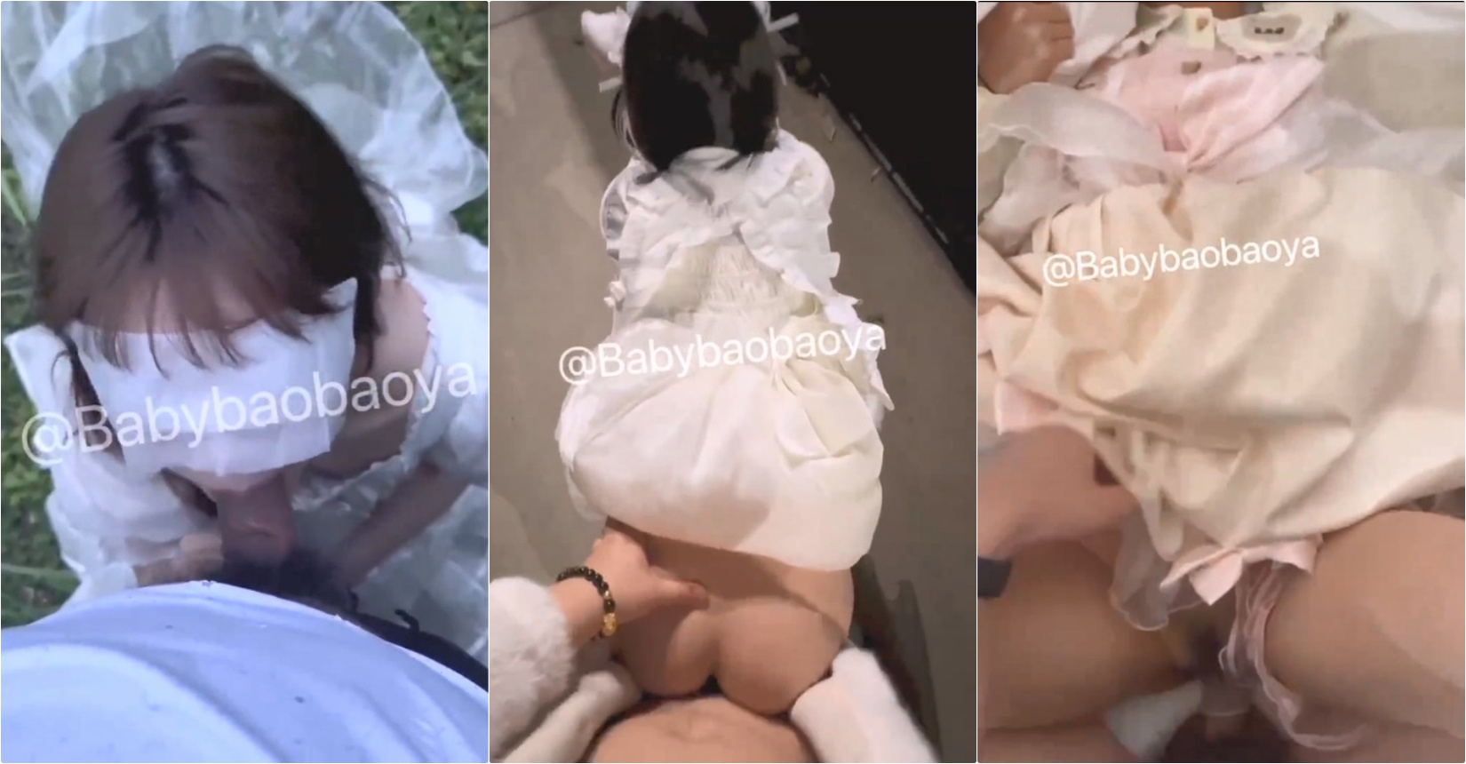 “呜呜，怎么可以在我出去露出的时候被发现然后让我跟他口啊，被后入了，好深啊！”⚡超反差的白嫩小母狗