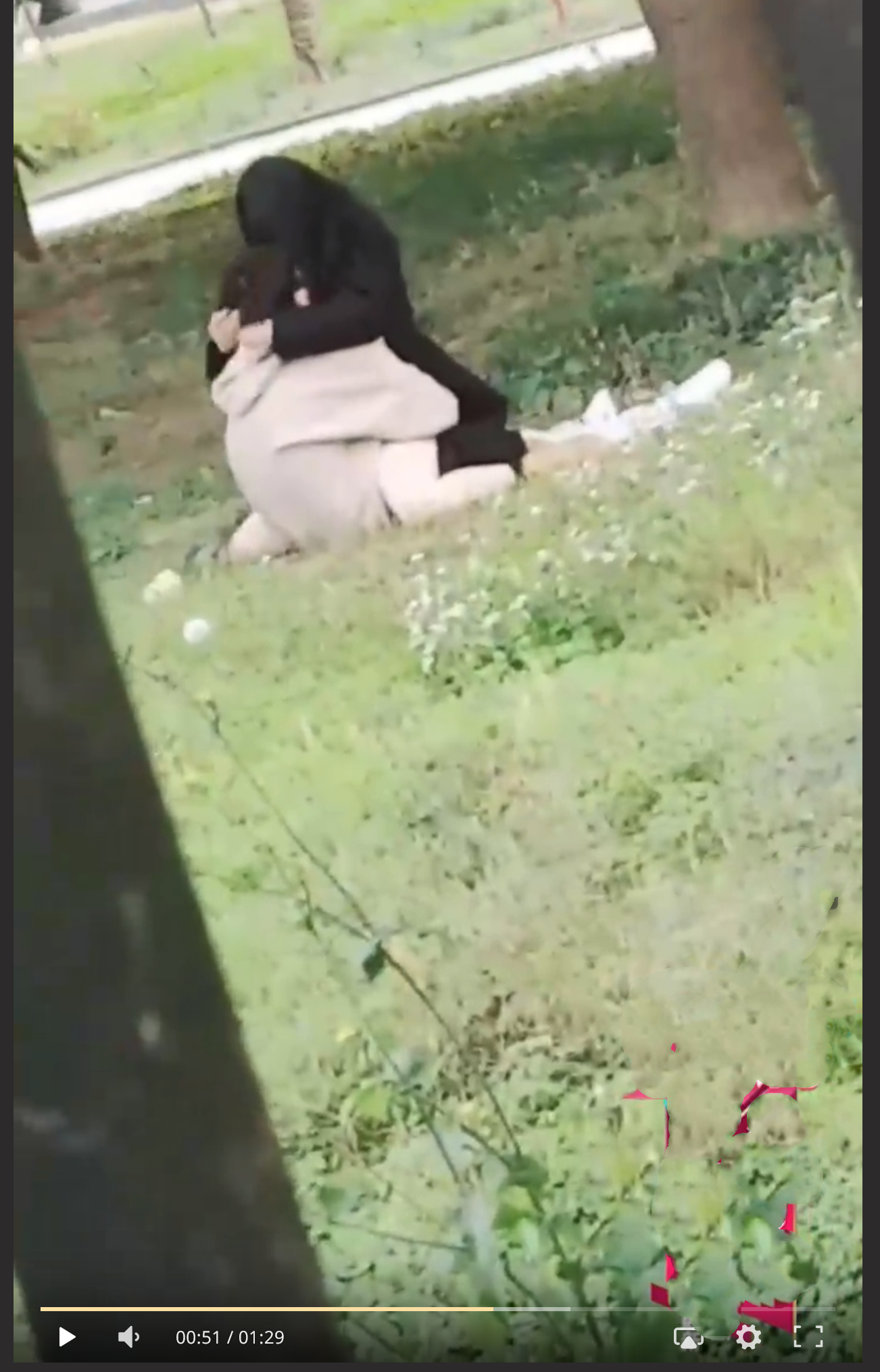 职业技术学院大学生是真会玩啊！ 绿草坪户外做爱激情满满！