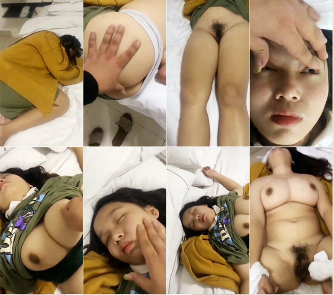 伙约刚失恋的大奶女同事出来散心❤️无防备被下药迷翻带回酒店啪啪