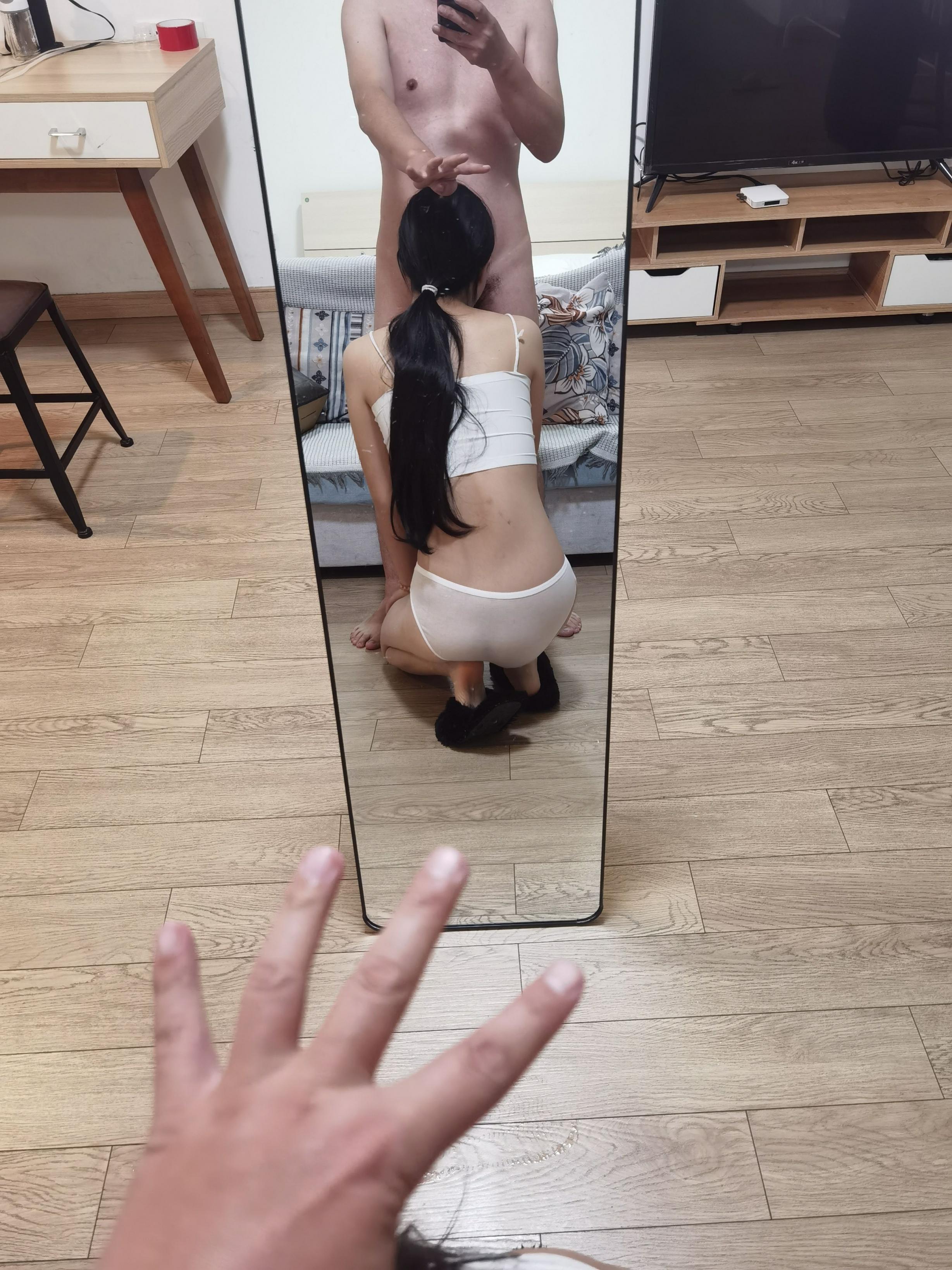 在我软磨硬泡下,终于媳妇首秀