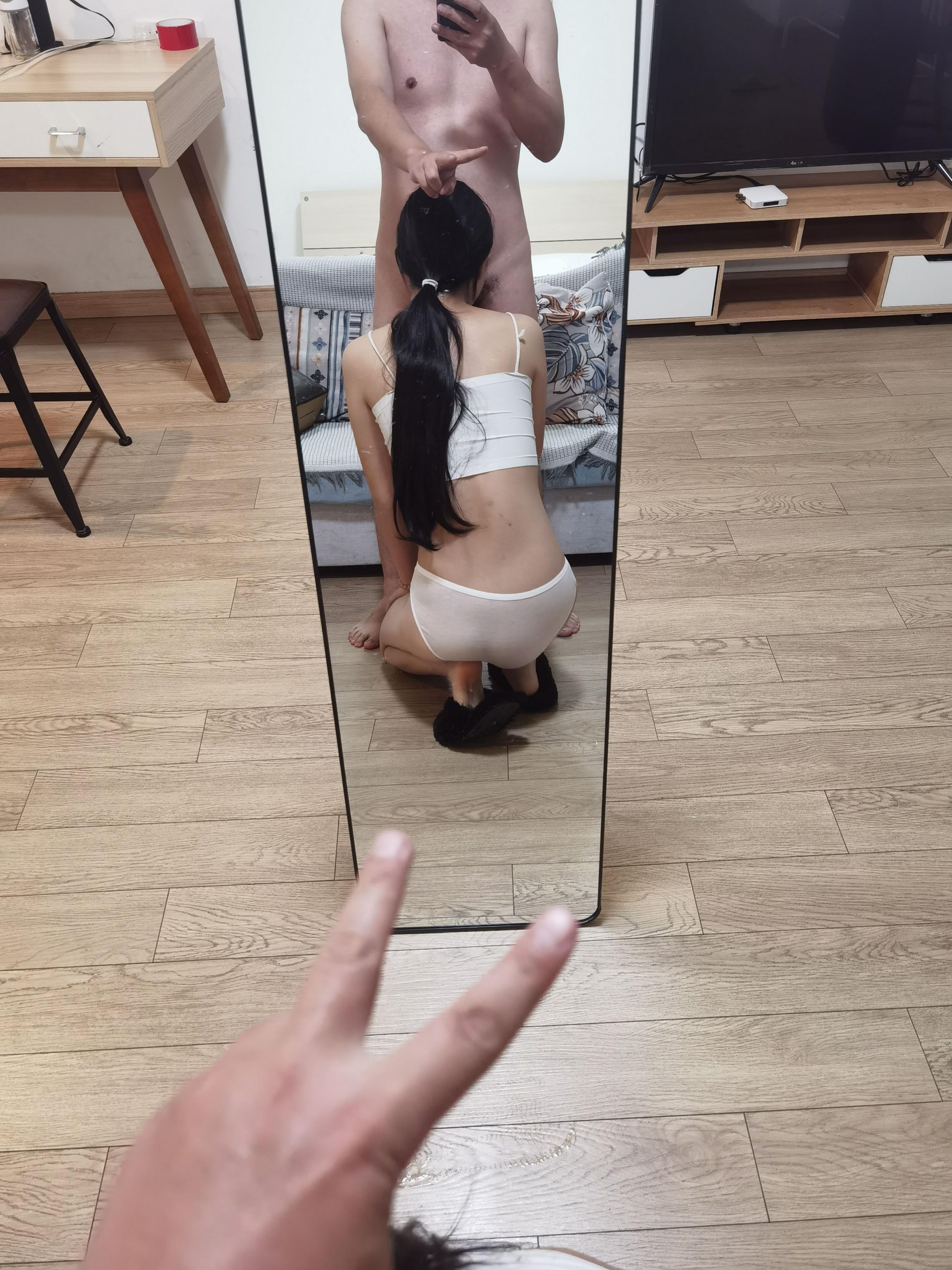 在我软磨硬泡下,终于媳妇首秀