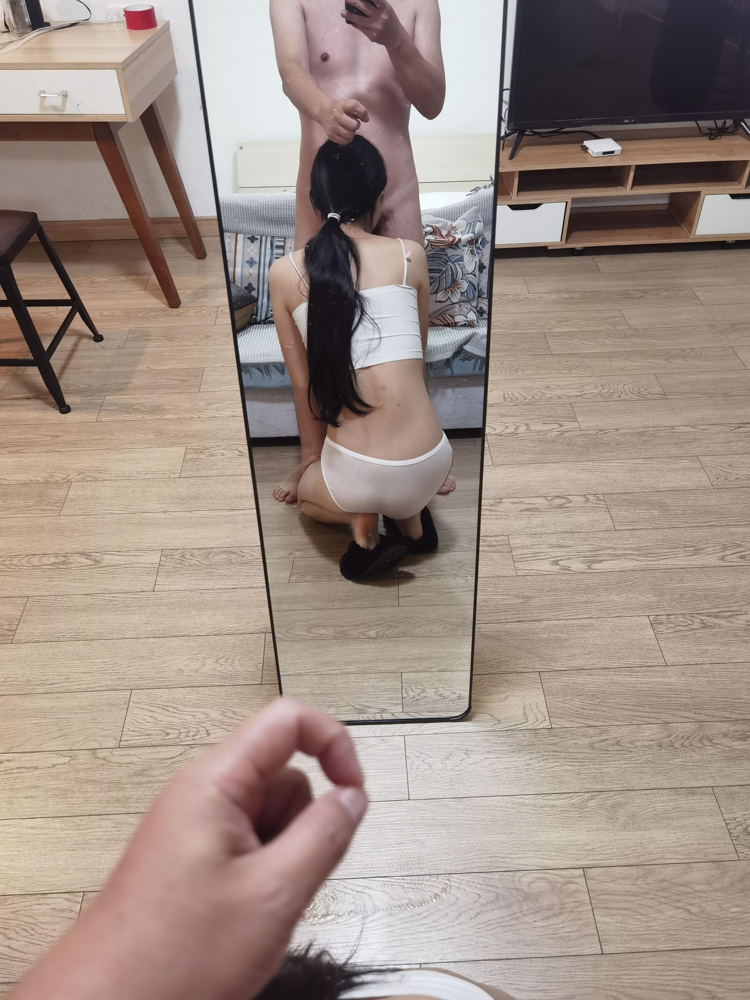 在我软磨硬泡下,终于媳妇首秀