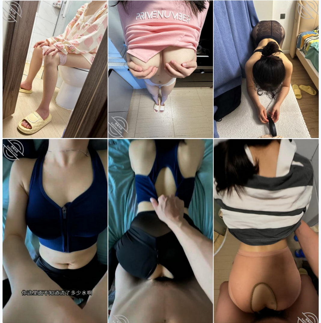 牛仔开裆裤调教姐姐，马路上把裤子扒了，吊钟巨乳被操的一上一下