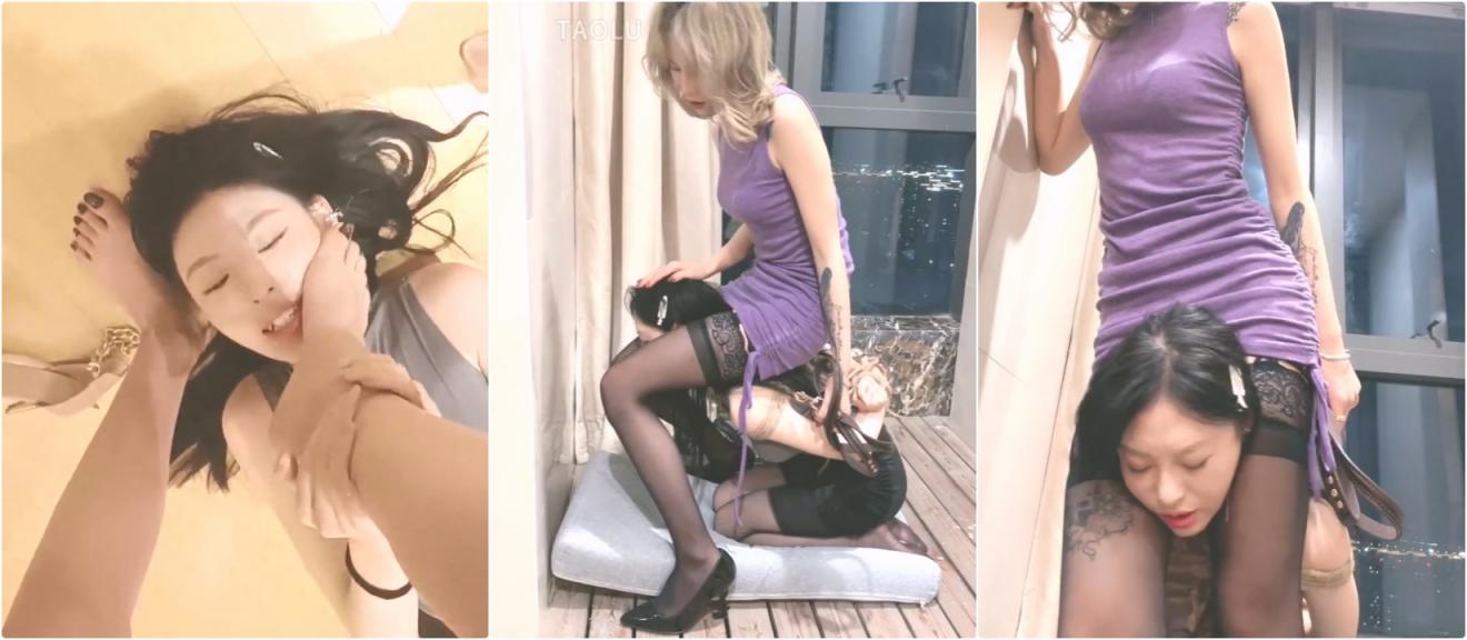 高冷美女被闺蜜耳光调教✅女王捆绑玩弄女m喝圣水，丝袜女主耳光调教女奴！唯美女女调教