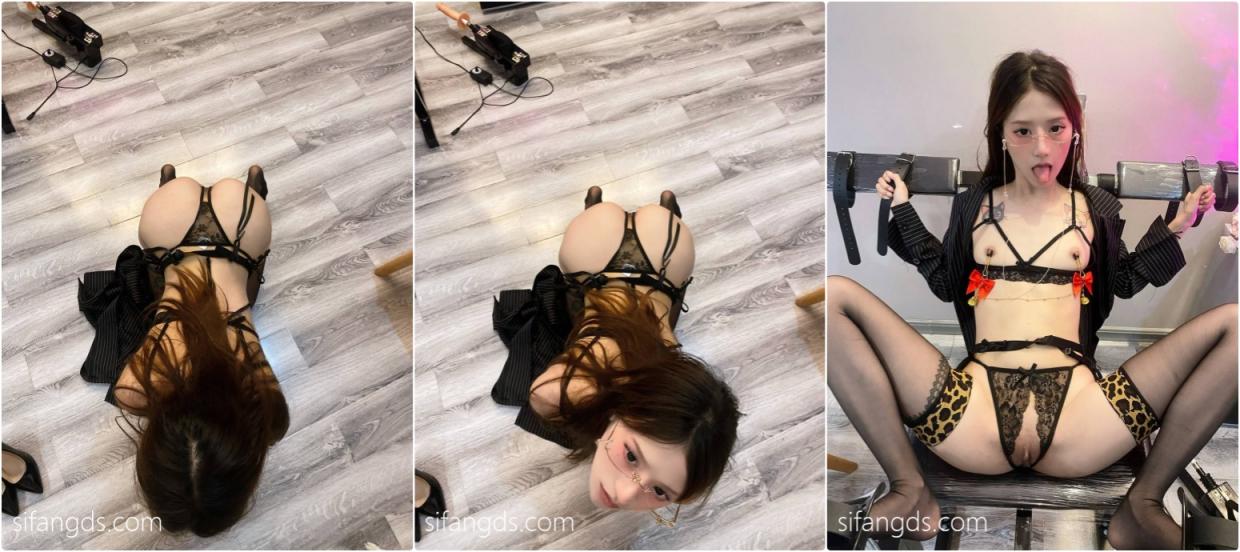 露脸才是王道 极品颜值情侣啪啪私拍泄密，金丝眼镜娘戴上项圈狗链 高贵又淫荡，超级反差母狗