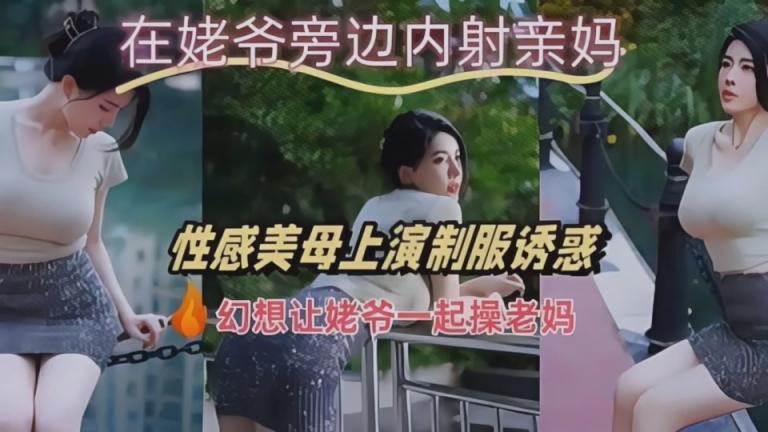 性感美母上演制服诱惑❤️性感吊带红丝后入骚妈的性感肥臀幻想让姥爷一起操老妈无水印版