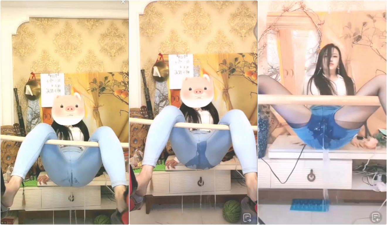 稀有玩法，穿着牛仔裤户外喷尿✅直播间上演喷泉，为什么她这么浪还这么多淫水！表面女神私下是喷水小淫娃！