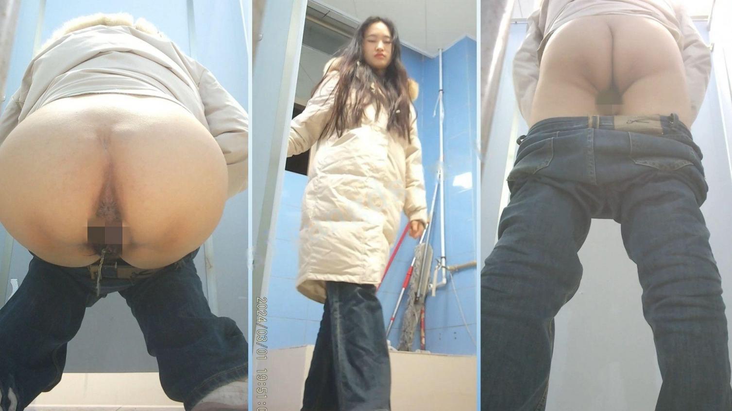 新流出❤️魔手外购新系列高校女厕后拍学妹尿尿其中两个妹子逼毛特别黑