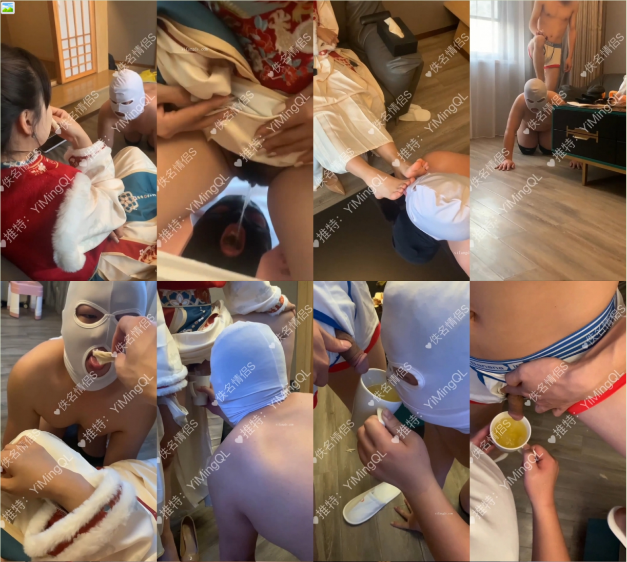 济南95后夫妻【佚名情侣S】最新福利，观战主人性交，黄金圣水调教，对话粗口淫荡