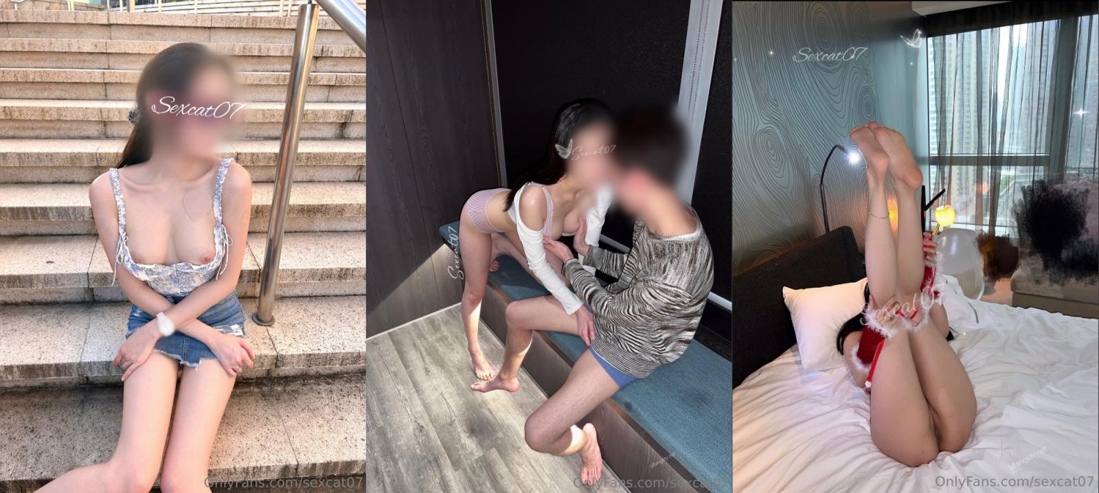 究极绿帽骚妻【sexcat07】推特福利，猫公任务：户外山顶诱惑实录，按摩店勾引男技师