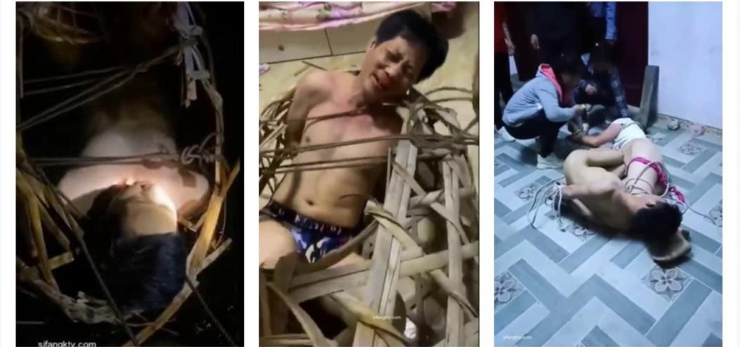 超高收藏价值！【抓J浸猪笼】广东男女偷情被抓浸猪笼事件暴打小三