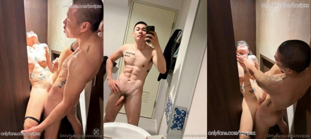 腹肌硬汉，约炮大神【zxvipxx】性爱不断，3P水蛇腰白肤女，爆肏榨白浆内射骚女