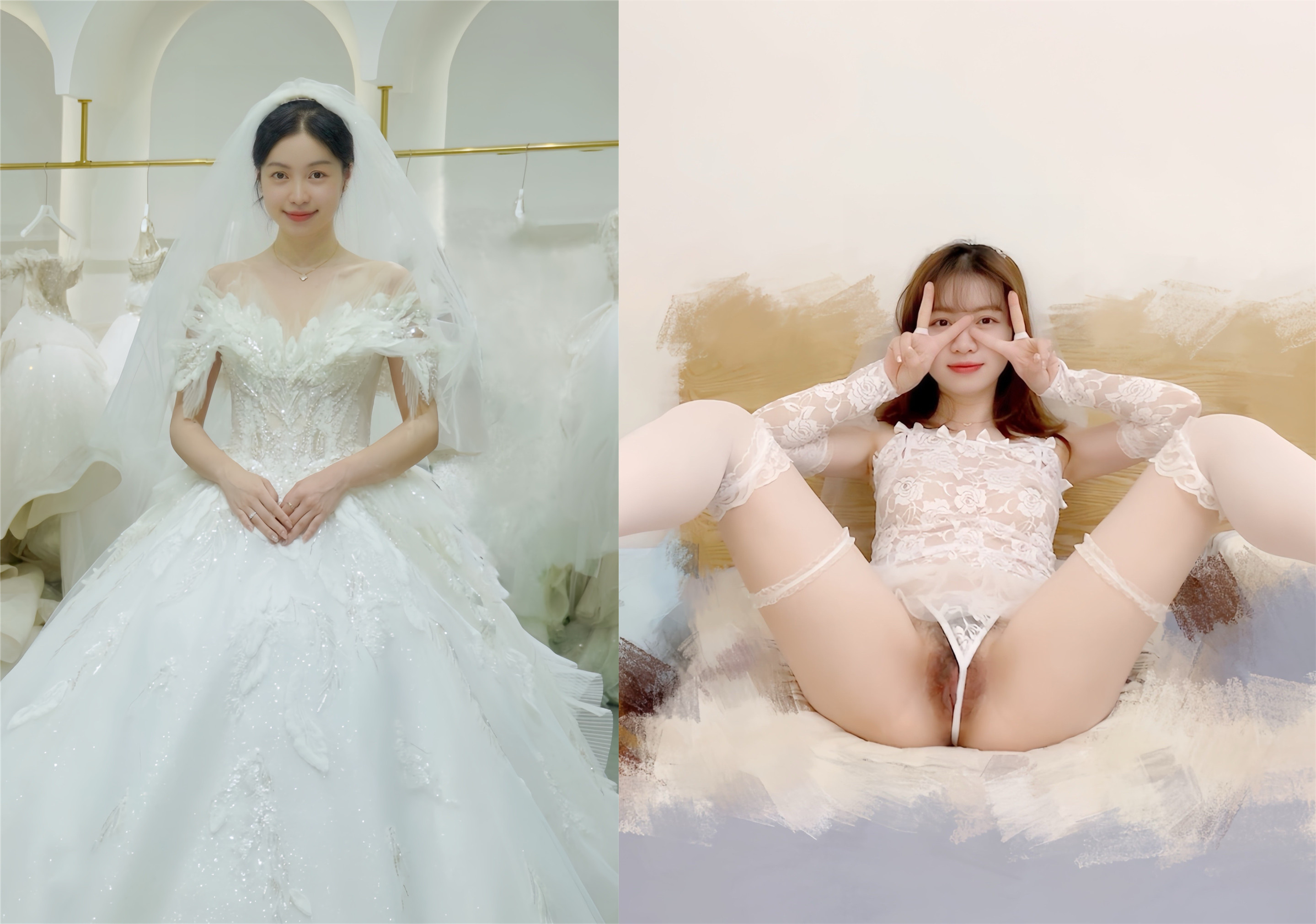 新婚娇妻反差对比及夜生活记录