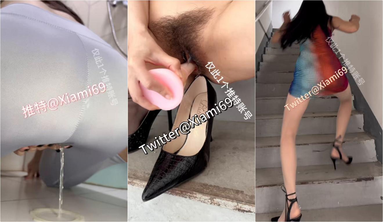 边走边尿性感骚婊女神露出塞跳蛋，爽到喷水流白浆，白天挑战公园喷水，带着阴环穿着肉丝喷的好远啊