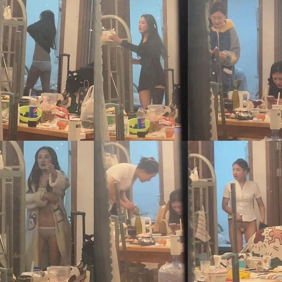 潜入国内某航空公司空姐宿舍❤️窗外愉拍多位空姐日常生活洗澡换衣服