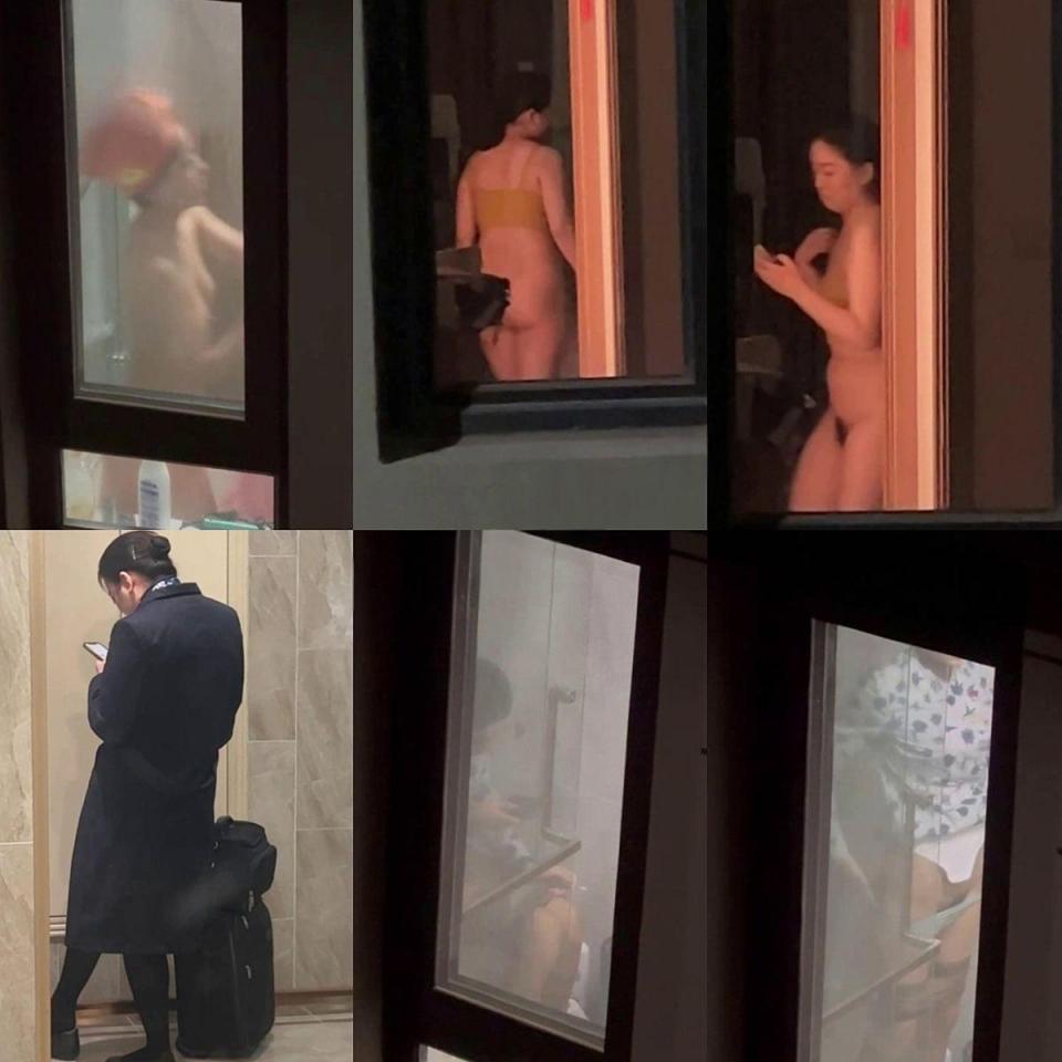潜入国内某航空公司空姐宿舍❤️窗外愉拍多位空姐日常生活洗澡换衣服