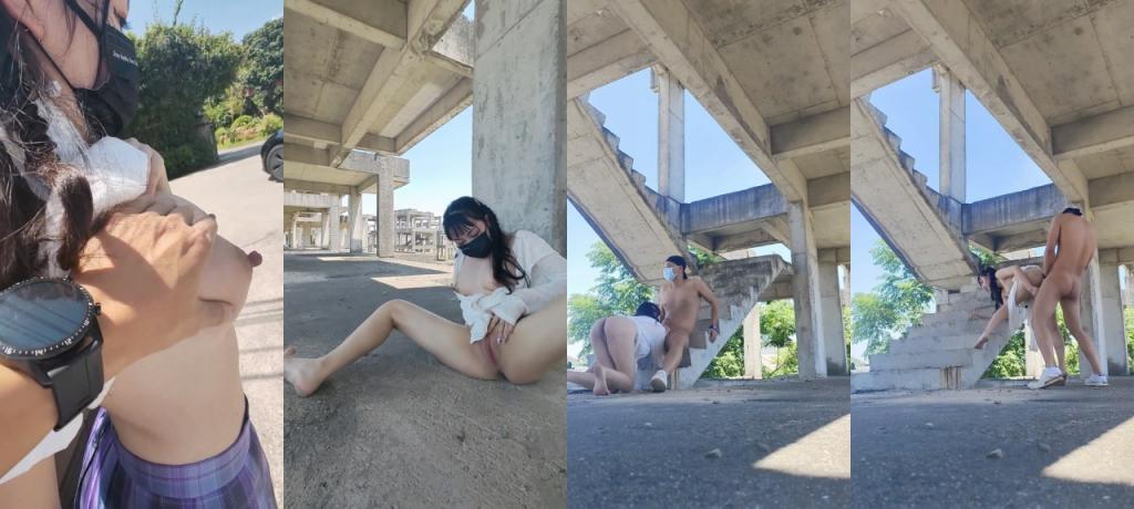 新品,重磅回归,开局就王炸,顶级露出【TonyJ和贝贝】,全裸逛街人前露出户外性爱