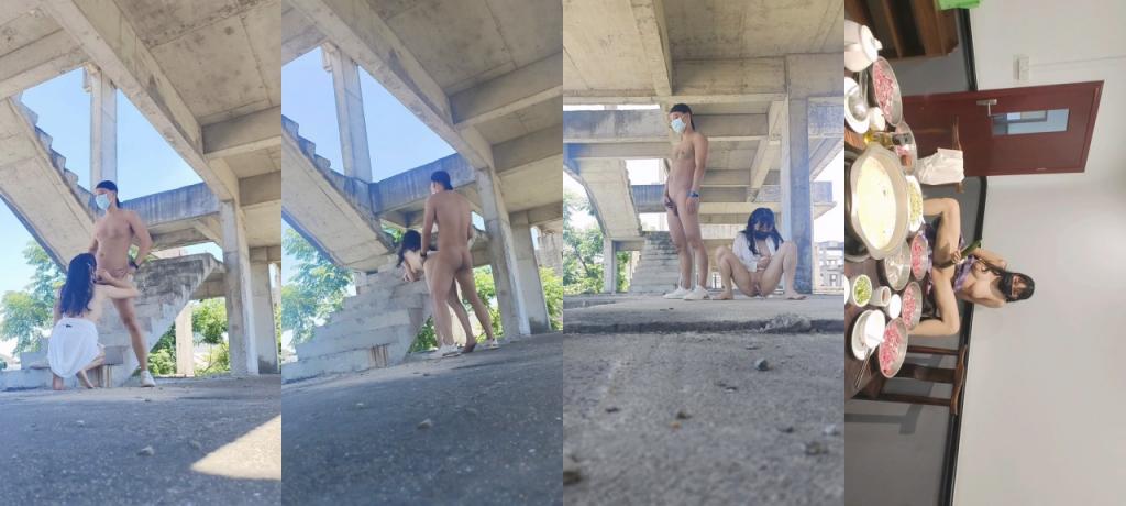 新品,重磅回归,开局就王炸,顶级露出【TonyJ和贝贝】,全裸逛街人前露出户外性爱