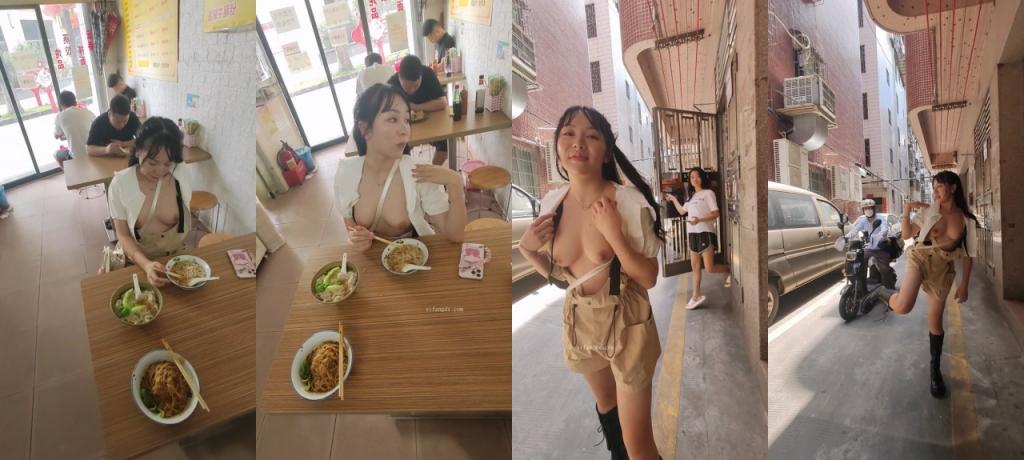 新品,重磅回归,开局就王炸,顶级露出【TonyJ和贝贝】,全裸逛街人前露出户外性爱