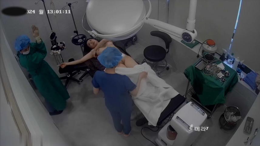 黑客破解整形医院手术室监空摄象头TP美女丰胸美臀手术速度还挺快的