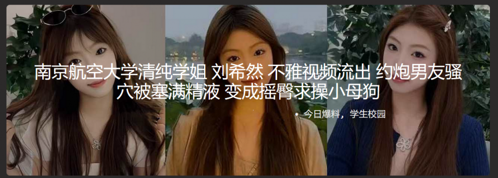 南京航空大学清纯学姐 刘希然 不雅视频流出 约炮男友骚穴被塞满精液 变成摇臀求操小母狗