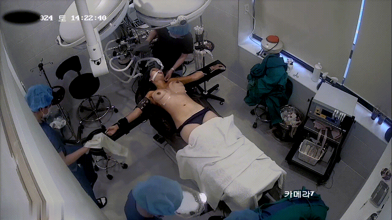 黑客破解整形医院手术室监空摄象头TP美女丰胸美臀手术速度还挺快的