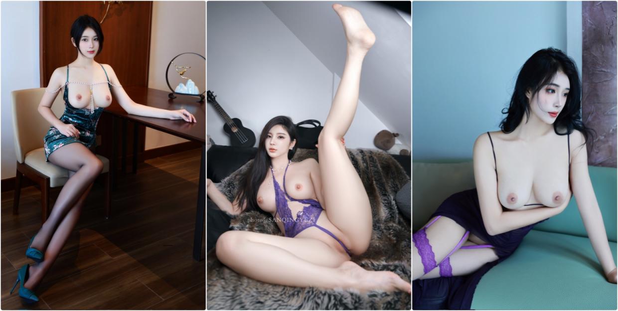 明星颜值唯美女神『三青叶子』清纯与风骚并存 温婉气质却充满骚骚的感觉，男人看了就想狠狠插她