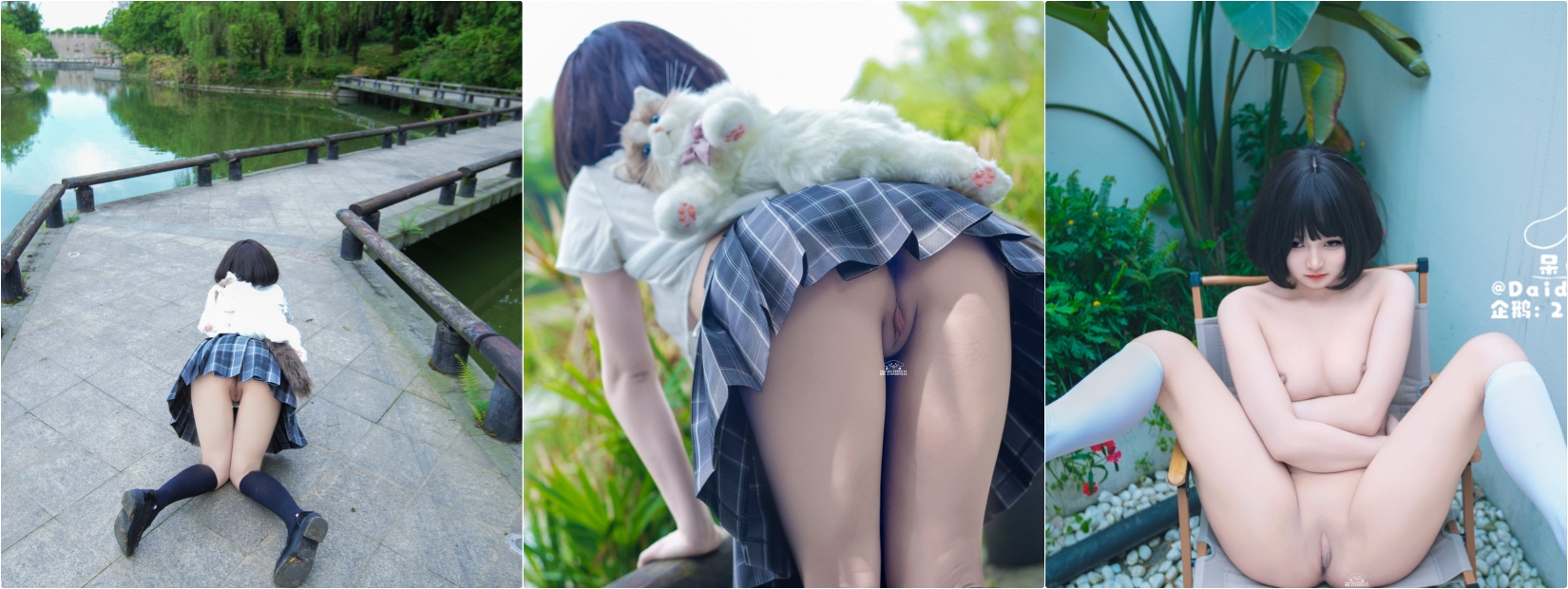 露脸反差 小母狗户外被主人爸爸灌肠，翘起小菊花喷射！野外露出尿尿调教，玩的就是紧张刺激